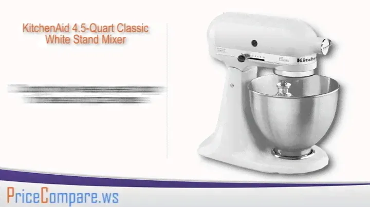 Price Compare A KitchenAid 4.5-Quart Classic White Stand Mixer K45SSWH