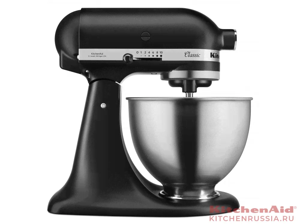 Миксер планетарный KitchenAid CLASSIC 5K45SSEBM 4,3л. Матовый черный