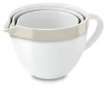 Набор круглых керамических чаш для смешивания (3 шт.), 1,4/1,9/2,8/ л, кремовый, KBLR03NBAC, KitchenAid