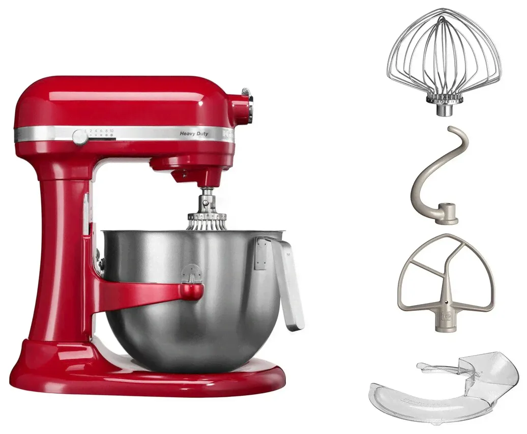 Миксер планетарный KitchenAid HEAVY DUTY 5KSM7591XEER 6,9л. Красный-1