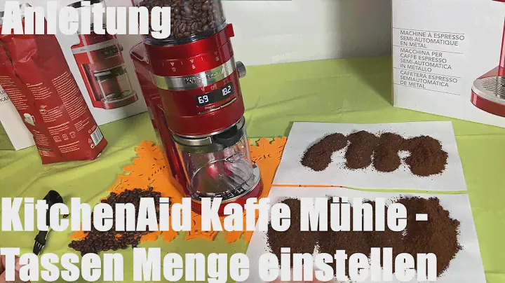 Kaffee Mühle Tassen Menge einstellen - KitchenAid KAFFEEMÜHLE - ARTISAN 5KCG8433 Anleitung