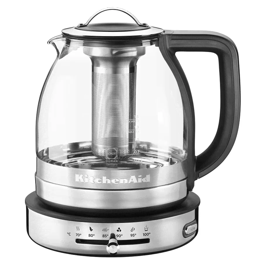 Чайник KitchenAid 5KEK1322SS, серебристый/черный