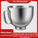 Чаша миксера из нержавеющей стали для серии KitchenAid Artisan & Classic 4,5-5 QT с наклонной головкой, 5-литровая чаша для смешивания с ручкой