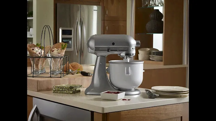 KitchenAid KICA0WH Ice Cream Maker - kitchen aid ice cream maker attachment