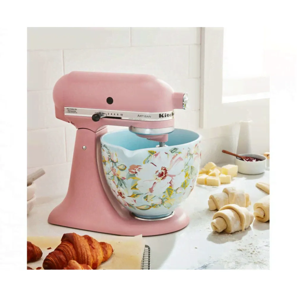 Чаша KitchenAid 5KSM2CB5PWG керамическая 4,7 л белая гардения-0
