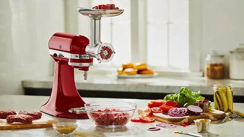 How to attach the meat grinder and sausage stuffer - KitchenAid