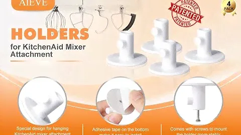 AIEVE Stand Mixer Attachment Holders, 4 Pack Organizer Compatible with Kitchenaid Mixer Attachments