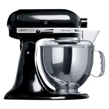 Миксер планетарный KitchenAid, 4,83 л, 3 насадки, нержавеющая сталь, пластик, 36 х 22 х 36 см, черный, 5KSM125EOB, KITCHENAID, США
