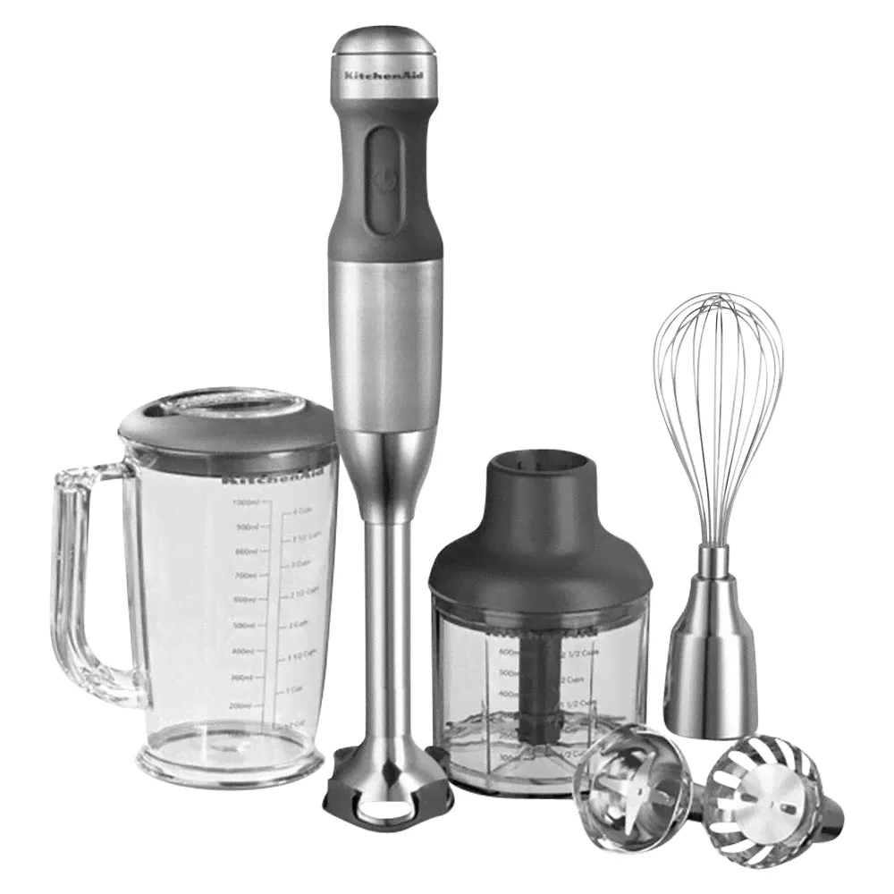 Блендер-гомогенизатор погружной KitchenAid, 5 скоростей, серый металлик - арт.5KHB2571ESX-0