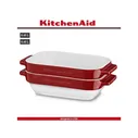 Набор керамических блюд Ceramic для запекания и подачи, 2 шт, красный, KitchenAid